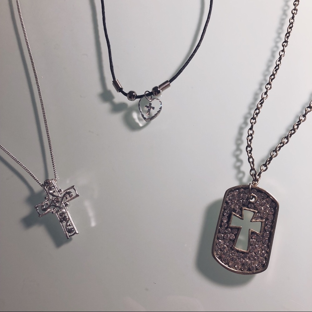 cross necklaces set